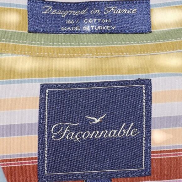 Faconnable Colorful Striped Shirt - Size XXL - Picture 5 of 6